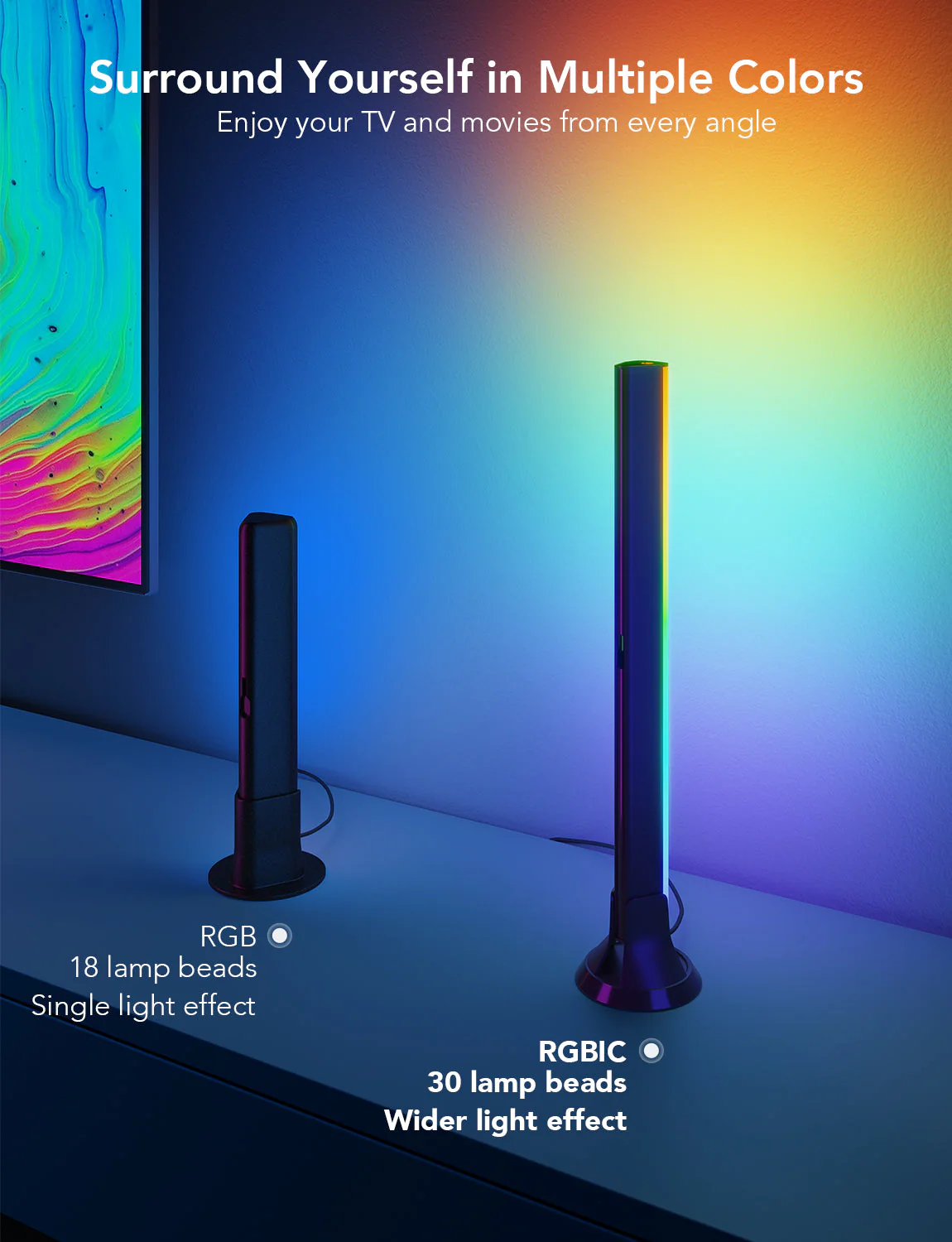 Govee RGBIC TV Light Bars for 45-70 inch TVs - Image 4