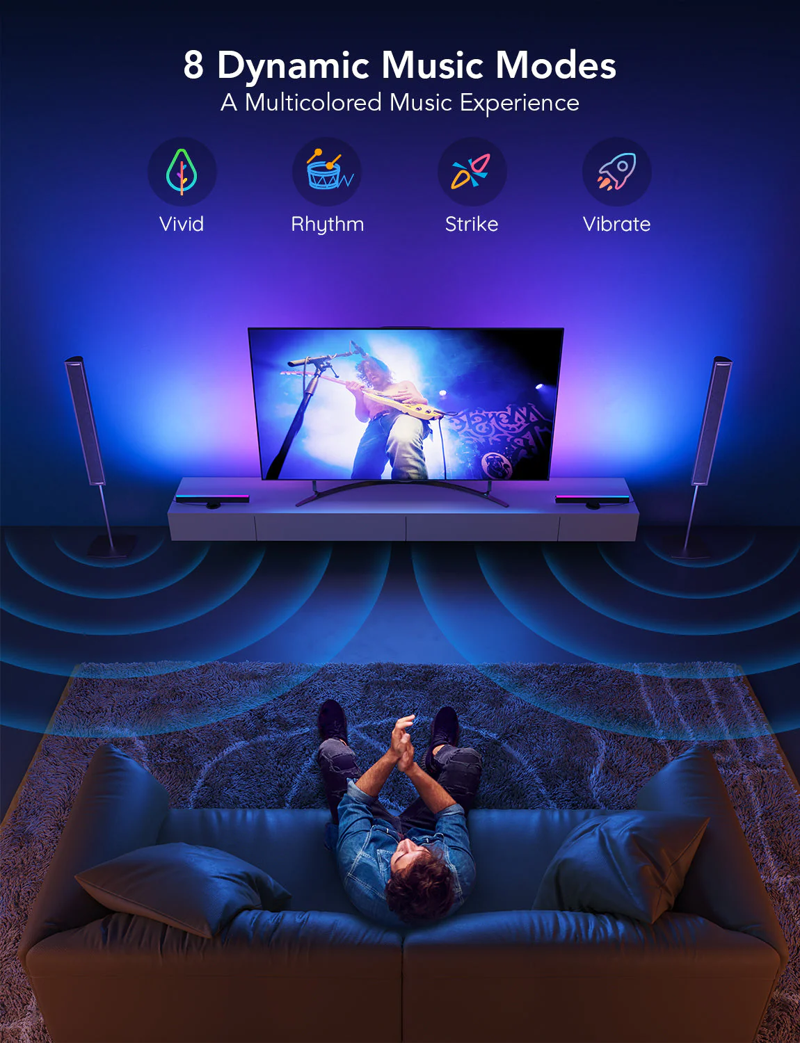 Govee RGBIC TV Light Bars for 45-70 inch TVs - Image 6