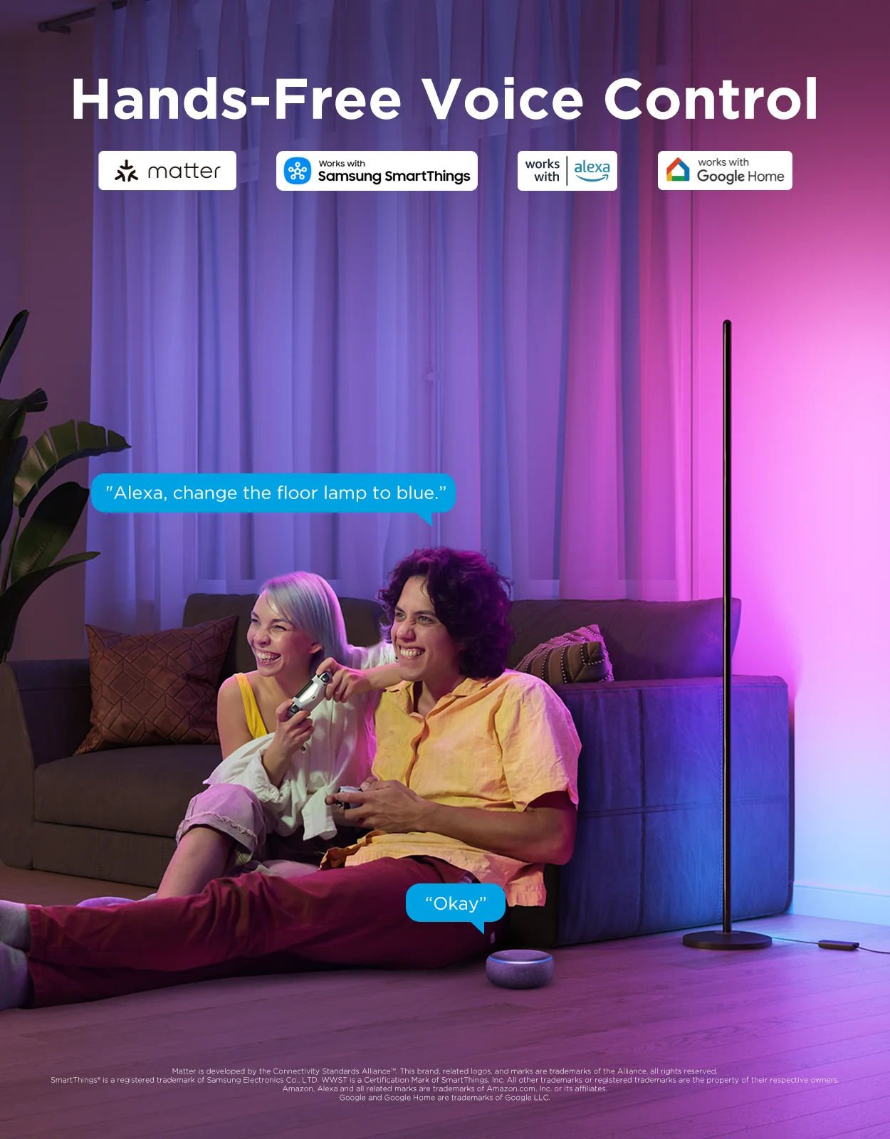 Govee RGBICW Smart Floor Lamp Basic - Image 3