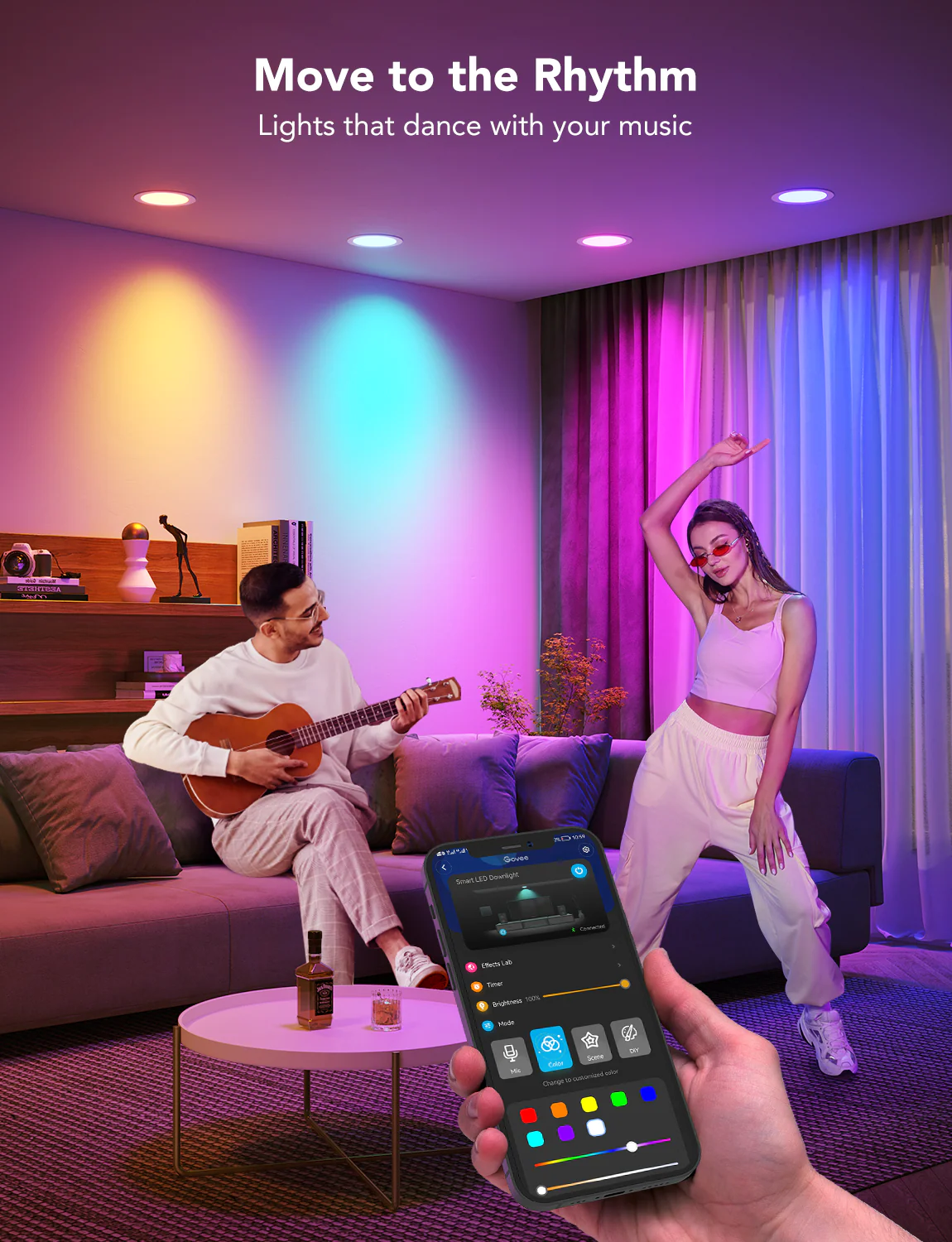 Govee 6-Inch Smart RGBWW Recessed Lights - Image 4